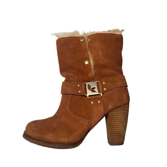 Koolaburra by Ugg Karlee Suede Fur Booties - Picture 1 of 13